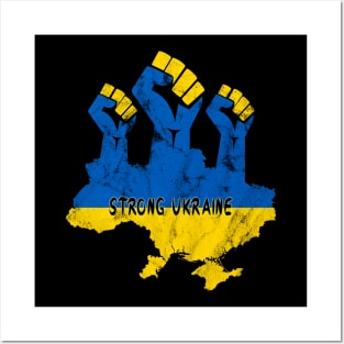 Strong Ukraine Ukrainian Flag Posters and Art